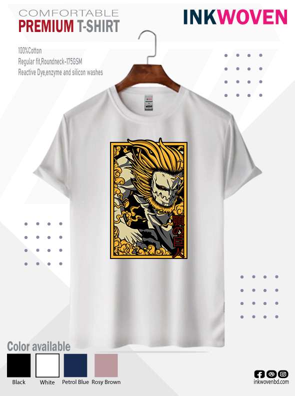 Attack on Titan Anime T-shirt (Jaw Titan Tee) White