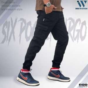 Six Pocket Cargo Joggers (Twill) | Black